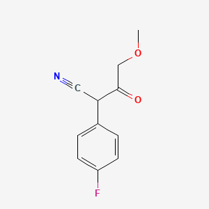 molecular formula C11H10FNO2 B12126208 Benzeneacetonitrile, 4-fluoro-alpha-(2-methoxyacetyl)- CAS No. 1202057-40-6