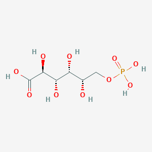 molecular formula C6H13O10P B1212626 (2S,3S,4R,5S)-2,3,4,5-tetrahydroxy-6-phosphonooxyhexanoic acid 