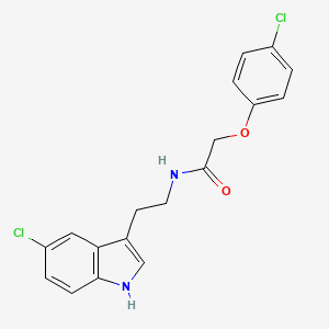molecular formula C18H16Cl2N2O2 B12126341 N-[2-(5-chloro-1H-indol-3-yl)ethyl]-2-(4-chlorophenoxy)acetamide 