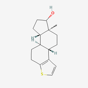 molecular formula C16H22OS B1212639 A-Nor-3-thiaestra-1,5(10)-dien-17beta-ol CAS No. 71995-93-2