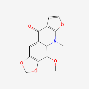 molecular formula C14H11NO5 B1212641 Isoflindersiamine CAS No. 1357-99-9