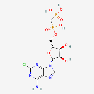 molecular formula C11H16ClN5O9P2 B1212643 2-Chloro-5'-adenylyl methylenediphosphonate CAS No. 35057-44-4