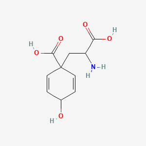 molecular formula C10H13NO5 B1212645 Arogenic acid 