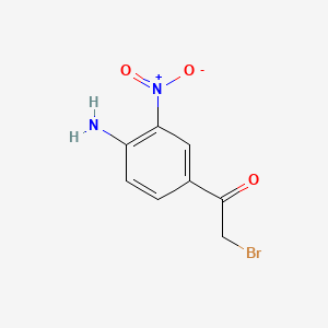 molecular formula C8H7BrN2O3 B1212648 alpha-Bromo-4-amino-3-nitroacetophenone CAS No. 74902-59-3