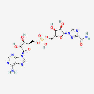 B1212651 Adenylyl-(3'-5')-virazole CAS No. 80948-57-8