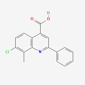 molecular formula C17H12ClNO2 B1212668 7-Chloro-8-methyl-2-phenylquinoline-4-carboxylic acid CAS No. 500346-26-9