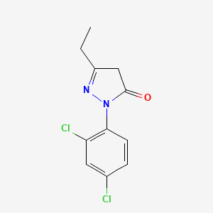 molecular formula C11H10Cl2N2O B12126685 1-(2,4-Dichlorophenyl)-3-ethyl-1h-pyrazol-5(4h)-one 