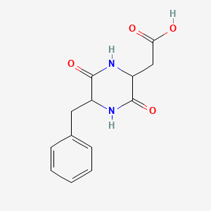 2-(5-Benzyl-3,6-dioxopiperazin-2-yl)acetic acid