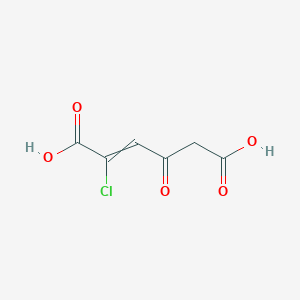 molecular formula C6H5ClO5 B1212675 2-Chloro-4-oxohex-2-enedioic acid 