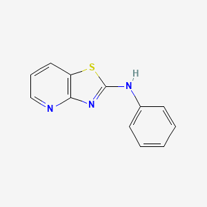 molecular formula C12H9N3S B12126847 Thiazolo[4,5-b]pyridin-2-amine,n-phenyl- 