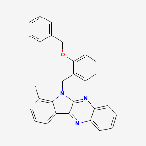 molecular formula C29H23N3O B12126874 6-[2-(benzyloxy)benzyl]-7-methyl-6H-indolo[2,3-b]quinoxaline 