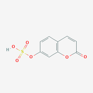 molecular formula C9H6O6S B1212689 2H-1-Benzopyran-2-one, 7-(sulfooxy)- CAS No. 69526-88-1