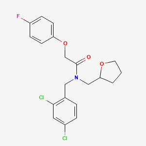 molecular formula C20H20Cl2FNO3 B12127034 N-(2,4-dichlorobenzyl)-2-(4-fluorophenoxy)-N-(tetrahydrofuran-2-ylmethyl)acetamide 
