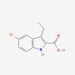 molecular formula C11H10BrNO2 B1212708 5-bromo-3-ethyl-1H-indole-2-carboxylic acid 