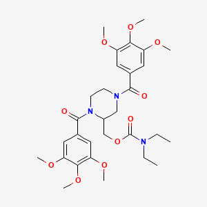 [1,4-bis(3,4,5-trimethoxybenzoyl)piperazin-2-yl]methyl N,N-diethylcarbamate
