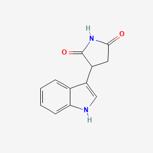 molecular formula C12H10N2O2 B1212719 3-(1H-indol-3-yl)pyrrolidine-2,5-dione CAS No. 10185-29-2