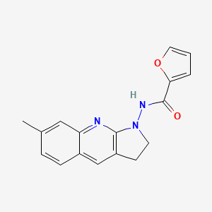 molecular formula C17H15N3O2 B12127219 N-(7-methyl-2,3-dihydro-1H-pyrrolo[2,3-b]quinolin-1-yl)furan-2-carboxamide 