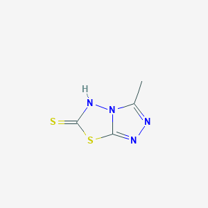 molecular formula C4H4N4S2 B12127281 3-Methyl(1,2,4)triazolo(3,4-b)(1,3,4)thiadiazole-6(5H)-thione CAS No. 3173-11-3