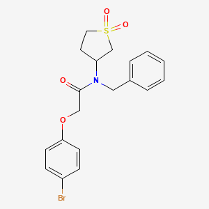 molecular formula C19H20BrNO4S B12127298 N-benzyl-2-(4-bromophenoxy)-N-(1,1-dioxidotetrahydrothiophen-3-yl)acetamide 