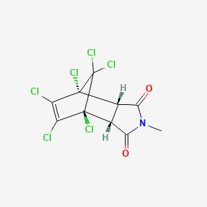 molecular formula C10H5Cl6NO2 B1212733 1,7,8,9,10,10-Hexachloro-4-methyl-4-azatricyclo[5.2.1.0(2,6)]dec-8-ene-3,5-dione 