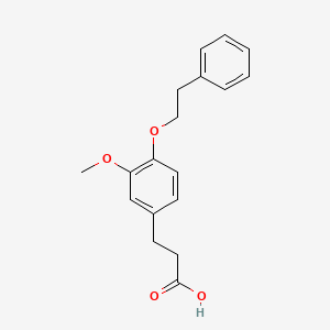 molecular formula C18H20O4 B12127355 Benzenepropanoic acid, 3-methoxy-4-(2-phenylethoxy)- CAS No. 928001-38-1
