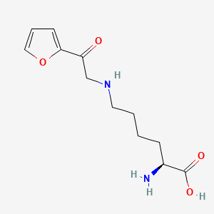 molecular formula C12H18N2O4 B1212751 Epsilon-N-(2-furoyl-methyl)-L-lysine 2hcl CAS No. 19746-33-9
