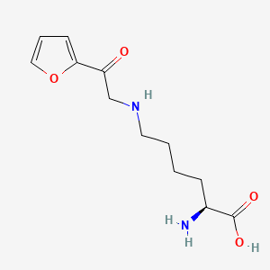 molecular formula C12H18N2O4 B1212751 (2S)-2-amino-6-[[2-(furan-2-yl)-2-oxoethyl]amino]hexanoic acid CAS No. 19746-33-9