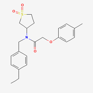 molecular formula C22H27NO4S B12127557 N-(1,1-dioxidotetrahydrothiophen-3-yl)-N-(4-ethylbenzyl)-2-(4-methylphenoxy)acetamide 