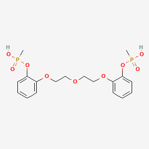 molecular formula C18H24O9P2 B1212763 1,5-((3,3'-Dimethylphosphate)diphenoxy)-3-oxapentane CAS No. 71787-59-2