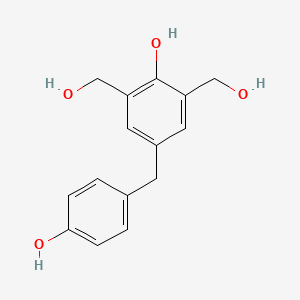 molecular formula C15H16O4 B1212765 4-(4-Hydroxybenzyl)-2,6-bis(hydroxymethyl)phenol CAS No. 98711-09-2