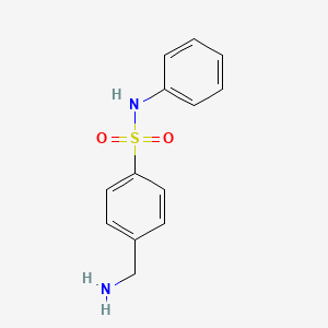 molecular formula C13H14N2O2S B12127704 4-(Aminomethyl)-n-phenylbenzenesulfonamide CAS No. 6325-23-1