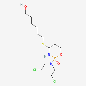 molecular formula C13H27Cl2N2O3PS B1212773 2H-1,3,2-Oxazaphosphorine, tetrahydro-2-(bis(2-chloroethyl)amino)-4-((6-hydroxyhexyl)thio)-, 2-oxide CAS No. 70396-85-9