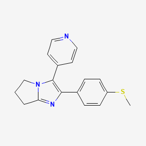 5H-Pyrrolo(1,2-a)imidazole, 6,7-dihydro-2-(4-(methylthio)phenyl)-3-(4-pyridinyl)-