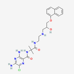 3,5-diamino-6-chloro-N-[1-[2-[(2-hydroxy-3-naphthalen-1-yloxypropyl)amino]ethylamino]-2-methyl-1-oxopropan-2-yl]pyrazine-2-carboxamide