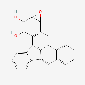 molecular formula C24H16O3 B1212783 3,4-Dihydroxy-1,2-epoxy 1,2,3,4-tetrahydrodibenzo(a,e)fluoranthene CAS No. 85057-67-6