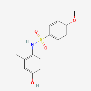 molecular formula C14H15NO4S B12127836 N-(4-hydroxy-2-methylphenyl)-4-methoxybenzenesulfonamide 