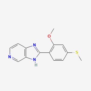 molecular formula C14H13N3OS B1212785 2-[2-methoxy-4-(methylthio)phenyl]-3H-imidazo[4,5-c]pyridine 
