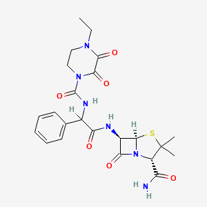 molecular formula C23H28N6O6S B1212788 Piperacillin amide CAS No. 90686-52-5