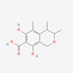 3,4-Dihydro-6,8-dihydroxy-3,4,5-trimethyl-1H-2-benzopyran-7-carboxylic acid