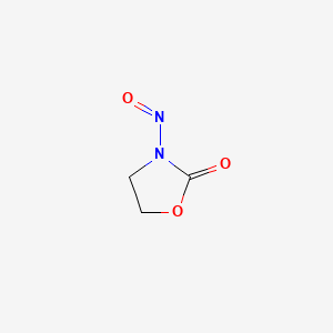 molecular formula C3H4N2O3 B1212792 3-Nitroso-2-oxazolidinone CAS No. 38347-74-9