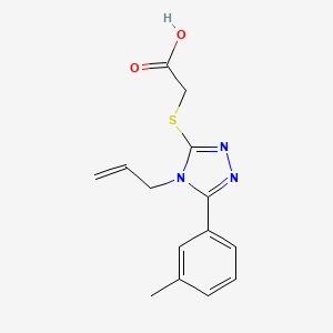 2-[[5-(3-Methylphenyl)-4-prop-2-enyl-1,2,4-triazol-3-yl]thio]acetic acid