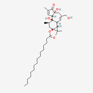 molecular formula C36H58O6 B1212798 12-Deoxyphorbol 13-palmitate CAS No. 66583-59-3