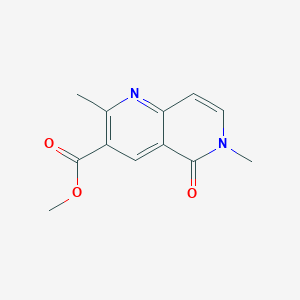 molecular formula C12H12N2O3 B12128025 Methyl 2,6-dimethyl-5-oxo-5,6-dihydro-1,6-naphthyridine-3-carboxylate 