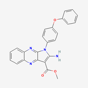molecular formula C24H18N4O3 B12128085 methyl 2-amino-1-(4-phenoxyphenyl)-1H-pyrrolo[2,3-b]quinoxaline-3-carboxylate 