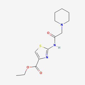 molecular formula C13H19N3O3S B12128099 Ethyl 2-[(2-piperidinoacetyl)amino]-1,3-thiazole-4-carboxylate 