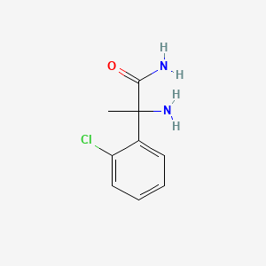 molecular formula C9H11ClN2O B12128104 2-Amino-2-(2-chlorophenyl)propanamide 