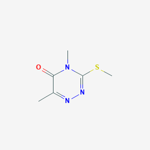 molecular formula C6H9N3OS B12128293 4,6-Dimethyl-3-methylthio-5-oxo-4,5-dihydro-triazine CAS No. 22943-32-4