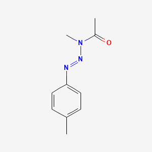 molecular formula C10H13N3O B1212830 1-Triazene, 3-acetyl-3-methyl-1-(4-methylphenyl)- CAS No. 66975-11-9