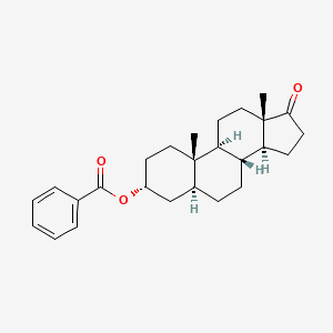 molecular formula C26H34O3 B1212833 Androsterone, benzoate CAS No. 5953-69-5