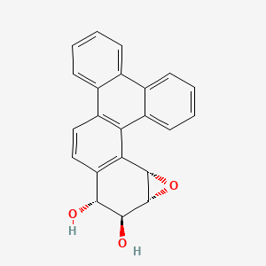 molecular formula C22H16O3 B1212834 (-)-syn-Benzo(g)chrysene-11,12-dihydrodiol-13,14-epoxide CAS No. 119441-69-9